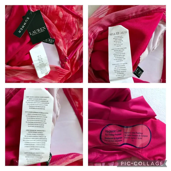 Lauren Ralph Lauren NWT One Piece Swim Suit Women 4 - Picture 14 of 14